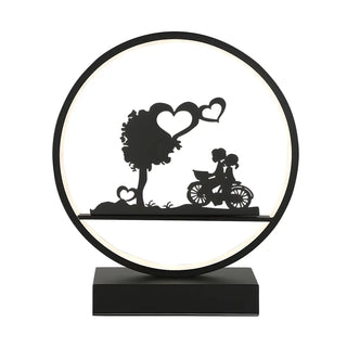 Stylish Romantic Silhouette Circle Beside Table Lamp Zawala Image - 13