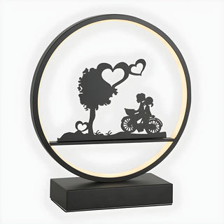 Stylish Romantic Silhouette Circle Beside Table Lamp Zawala Image - 14