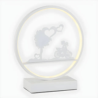 Stylish Romantic Silhouette Circle Beside Table Lamp Zawala Image - 16