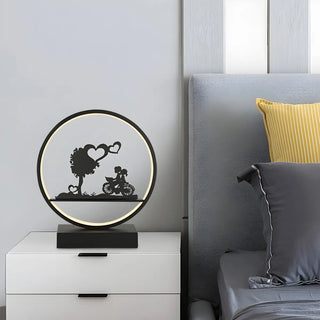 Stylish Romantic Silhouette Circle Beside Table Lamp Zawala Image - 6