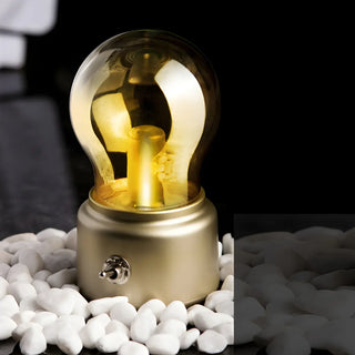 Bedroom Mini Bulb Glass Table Lamp with Rotary Switch Zawala Image - 3