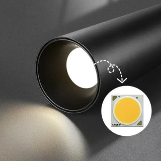 ZOWALA - Modern Black Cylinder Bedroom Dual Heads LED Pendant Light Image - 11