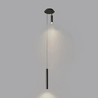 ZOWALA - Modern Black Cylinder Bedroom Dual Heads LED Pendant Light Image - 8