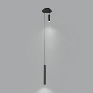 ZOWALA - Modern Black Cylinder Bedroom Dual Heads LED Pendant Light Image - 9