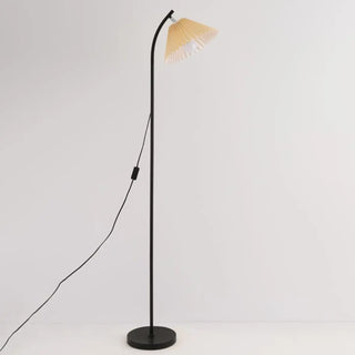 Rotatable Trendy White Cone and Curved Floor Lamp Image - 10