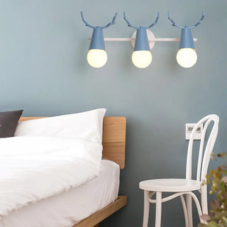 ZOWALA - Creative 3-Light Yellow Deer Antler Vanity Wall Light Image - 5