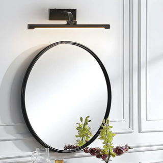Rotating Black Cylinder Modern Metal LED Vanity Light Zawala Image - 1