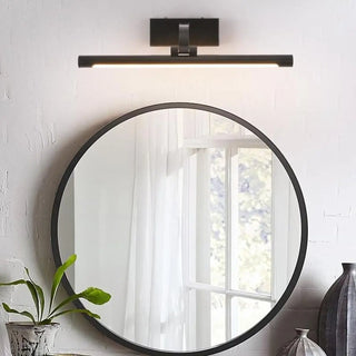 Rotating Black Cylinder Modern Metal LED Vanity Light Zawala Image - 2