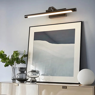 Rotating Black Cylinder Modern Metal LED Vanity Light Zawala Image - 3