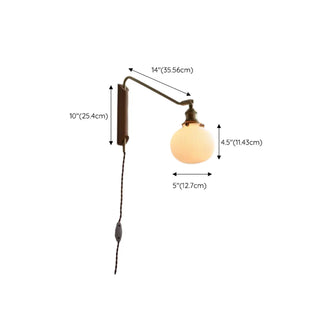 Adjustable Walnut Wood Ribbed Ceramics Wall Sconce Zawala Image - 16