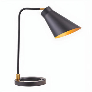 Simple Black Conical  Adjustable Shade Metal Table Lamp Zawala Image - 12