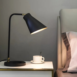 Simple Black Conical  Adjustable Shade Metal Table Lamp Zawala Image - 2