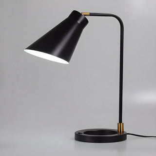 Simple Black Conical  Adjustable Shade Metal Table Lamp Zawala Image - 6