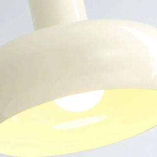 ZOWALA - Nordic Swing Arm Round Iron Bedroom Beige Wall Light Image - 10