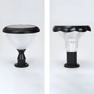 Modern Conical Solar-Powered Outdoor Garden Post Light Zawala Image - 11