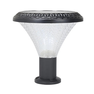 Modern Conical Solar-Powered Outdoor Garden Post Light Zawala Image - 2