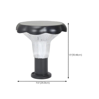 Modern Conical Solar-Powered Outdoor Garden Post Light Zawala #size