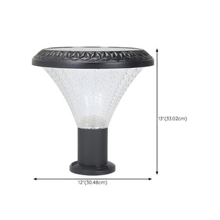 Modern Conical Solar-Powered Outdoor Garden Post Light Zawala Image - 22