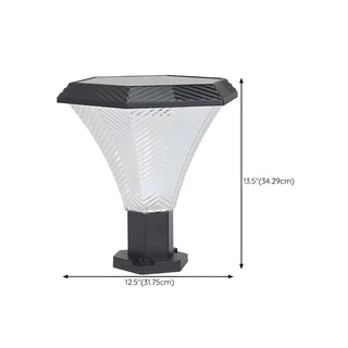 Modern Conical Solar-Powered Outdoor Garden Post Light Zawala Image - 23