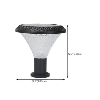 Modern Conical Solar-Powered Outdoor Garden Post Light Zawala Image - 24