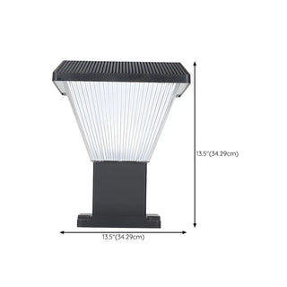 Modern Conical Solar-Powered Outdoor Garden Post Light Zawala Image - 25