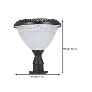 Modern Conical Solar-Powered Outdoor Garden Post Light Zawala Image - 26
