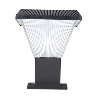 Modern Conical Solar-Powered Outdoor Garden Post Light Zawala Image - 4