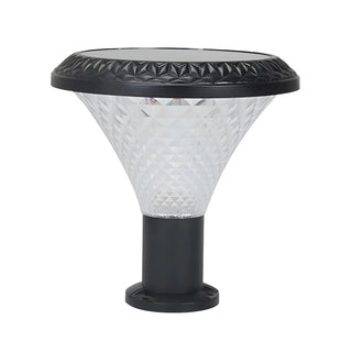 Modern Conical Solar-Powered Outdoor Garden Post Light Zawala Image - 9