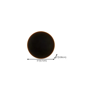 Minimalist Round Outdoor Ambience Wall Light Black Zawala #size