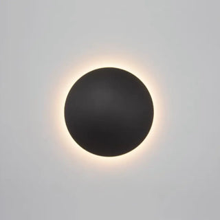 Minimalist Round Outdoor Ambience Wall Light Black Zawala Image - 5