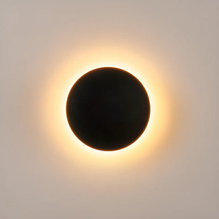 Minimalist Round Outdoor Ambience Wall Light Black Zawala Image - 8