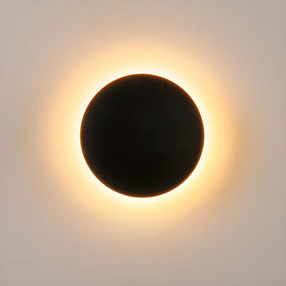 Minimalist Round Outdoor Ambience Wall Light Black Zawala Image - 9