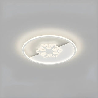 Bedroom White Hot Air Balloon Round Flush Mount Light Zawala Image - 15