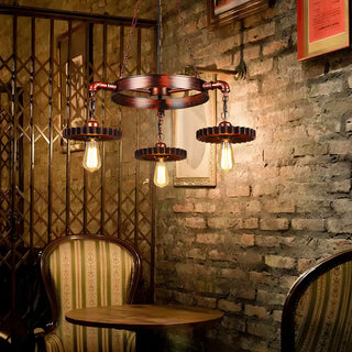ZOWALA - Gear Open Antique Metal Chandelier Image - 3