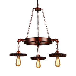 ZOWALA - Gear Open Antique Metal Chandelier Image - 6