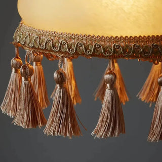 Rustic Dome White Glass Pendant Light for Living Room Image - 6