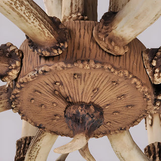 ZOWALA - Antler Candle Resin Beige Bedroom Farmhouse Chandelier Image - 8