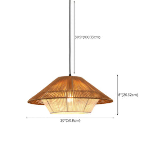Modern Rustic Cylinder Brown Restaurant Pendant Light Zawala Image - 12
