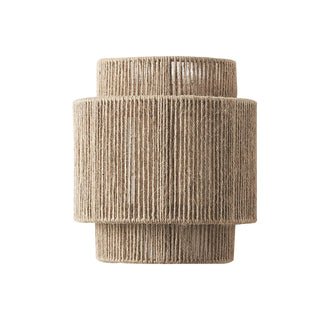 Handwoven Rustic Rope Beige Bedside Wall Sconce Zawala Image - 5
