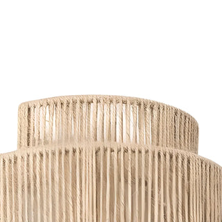 Handwoven Rustic Rope Beige Bedside Wall Sconce Zawala Image - 7