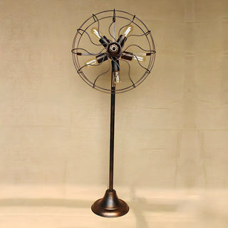 Rustic Wrought Iron Fan Shape 5 Lights LED Floor Lamp Zawala Image - 1