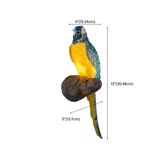 Rustic Blue Bird Resin Outdoor Wall Sconce Light Zawala Image - 19