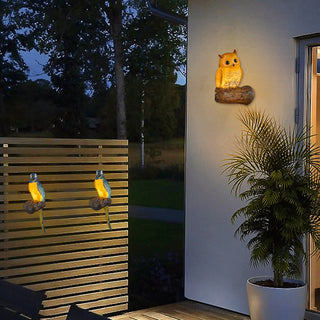 Rustic Blue Bird Resin Outdoor Wall Sconce Light Zawala Image - 2