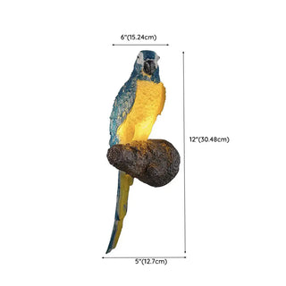 Rustic Blue Bird Resin Outdoor Wall Sconce Light Zawala Image - 21