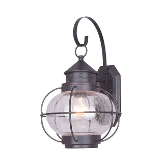 ZOWALA - Rustic Bronze Cage Globe Outdoor Wall Light Image - 12