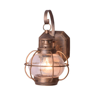 ZOWALA - Rustic Bronze Cage Globe Outdoor Wall Light Image - 16