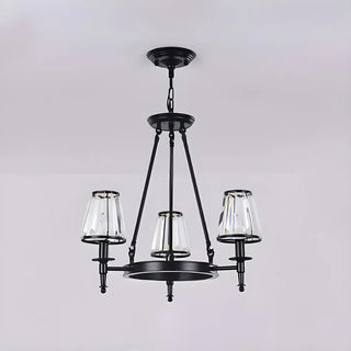 ZOWALA - Wheel Gold Crystal Shade Living Room Chain Chandelier Image - 21