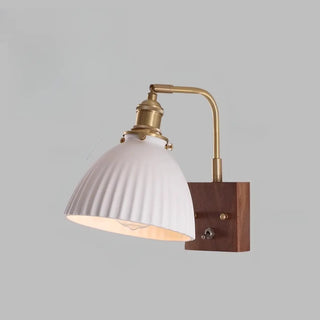 Rustic Clear Cylinder Shade Walnut Metal Wall Sconce Zawala Image - 10