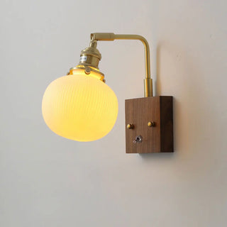 Rustic Clear Cylinder Shade Walnut Metal Wall Sconce Zawala Image - 13