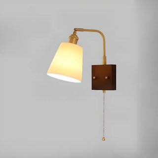 Rustic Clear Cylinder Shade Walnut Metal Wall Sconce Zawala Image - 15